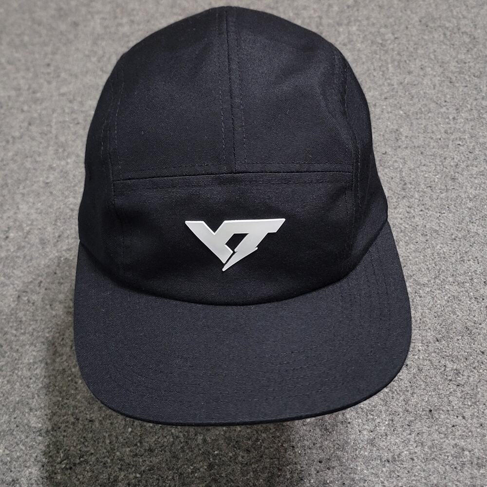 YT Hat Cap Mens Black Logo 5 Panel Bike Cycle Streetwear Adjustable Buckle Adult